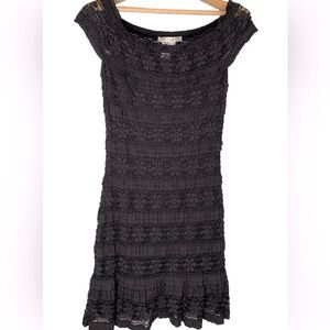 Max Studio Black Stretch Lace Dress In Women's Size S